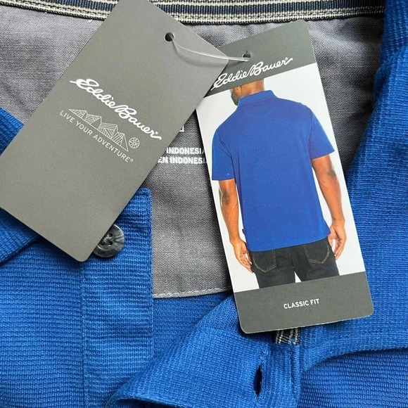 BUNDLE: 3- Eddie Bauer mens classic fit pocket polo shirt. Size: M. - Picture 6 of 16